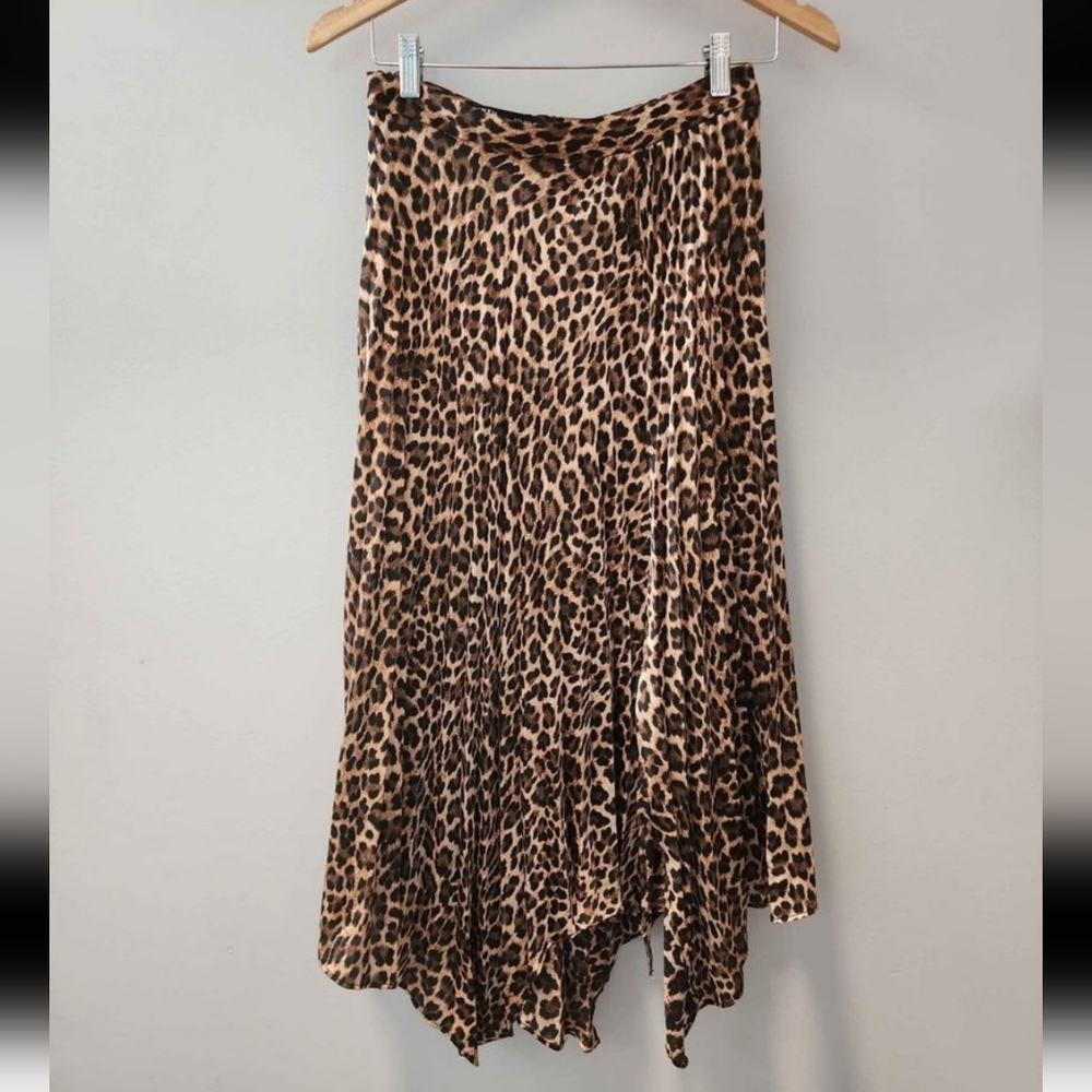 ZARA Asymmetrical Animal Print Skirt